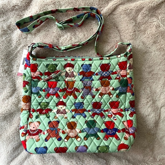 NWT Vera Bradley Toasty Teddies Essential XL Crossbody Bag - Picture 2 of 9